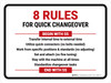 8 Rules For Quick Changeover Landscape - Wall Sign