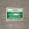 This Plant Has Worked Days Without An Osha Recordable Injury Landscape - Wall Sign This Plant Has Worked Days Without An Osha Recordable Injury Landscape - Wall Sign