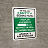 This Plant Has Worked Days Without An Osha Recordable Injury Portrait - Wall Sign
