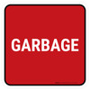 5S Garbage Red Square - Floor Sign