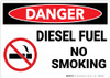 Danger: Diesel Fuel No Smoking - Wall Sign
