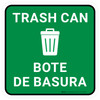 5S Trash Can Bilingual Spanish Square - Floor Sign 5S Trash Can Bilingual Spanish Square - Floor Sign