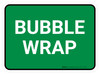 5S Bubble Wrap Green Rectangle - Floor Sign