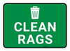 5S Clean Rags Rectangle - Floor Sign