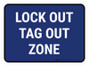 5S Lock Out Tag Out Zone Blue Rectangle - Floor Sign 5S Lock Out Tag Out Zone Blue Rectangle - Floor Sign