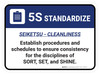 5S Standardize Rectangle - Floor Sign 5S Standardize Rectangle - Floor Sign