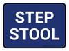 5S Step Stool Blue Rectangle - Floor Sign 5S Step Stool Blue Rectangle - Floor Sign
