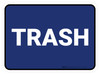 5S Trash Blue Rectangle - Floor Sign