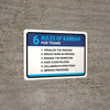 6 Rules of Kanban for Teams Landscape - Wall Sign