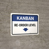 Kanban Re-order level Down Arrow Landscape - Wall Sign