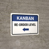 Kanban Re-order level Left Arrow Landscape - Wall Sign