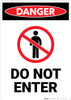 Danger: Do Not Enter Portrait with Graphic - Wall Sign