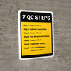 7 QC Steps Portrait - Wall Sign 7 QC Steps Portrait - Wall Sign