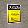 7 Steps in Decision Making Portrait - Wall Sign