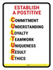 Encourage a Positive CULTURE Portrait - Wall Sign Encourage a Positive CULTURE Portrait - Wall Sign