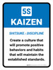 Kaizen 5S Portrait - Wall Sign Kaizen 5S Portrait - Wall Sign