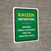 Kaizen Definition Portrait - Wall Sign Kaizen Definition Portrait - Wall Sign