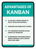 Kanban Advantages Portrait - Wall Sign Kanban Advantages Portrait - Wall Sign