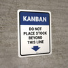 Kanban Do not place stock beyond this line Portrait - Wall Sign