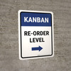 Kanban Re-order level Right Arrow Portrait - Wall Sign