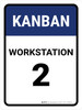 Kanban Workstation 2 Portrait - Wall Sign