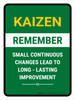 Remember Kaizen Portrait - Wall Sign Remember Kaizen Portrait - Wall Sign