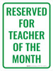 Reserved Teacher of The Month Portrait - Wall Sign Reserved Teacher of The Month Portrait - Wall Sign