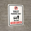 Valet Parking Only Tow Away Zone (Double Arrow) Portrait - Wall Sign Valet Parking Only Tow Away Zone (Double Arrow) Portrait - Wall Sign