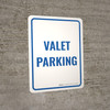 Valet Parking Sign Blue Portrait - Wall Sign