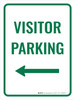 Visitor Parking (Left Arrow) Portrait - Wall Sign Visitor Parking (Left Arrow) Portrait - Wall Sign