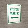 Visitor Parking (Left Arrow) Portrait - Wall Sign Visitor Parking (Left Arrow) Portrait - Wall Sign