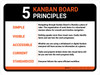 5 Kanban Board Principles Landscape - Wall Sign 5 Kanban Board Principles Landscape - Wall Sign