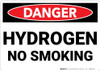 Danger: Hydrogen No Smoking - Wall Sign