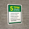 5 TPM Fundamental Activities Portrait - Wall Sign
