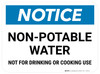 Notice Non-Potable Water Rectangle - Floor Sign
