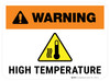 Warning High Temperature Rectangle - Floor Sign Warning High Temperature Rectangle - Floor Sign