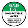 Health First Non-Potable Water Round - Floor Sign