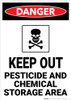 Danger: Keep Out Pesticide And Chemical Storage - Wall Sign Danger: Keep Out Pesticide And Chemical Storage - Wall Sign