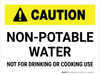 Caution: Non-Potable Water Landscape - Wall Sign Caution: Non-Potable Water Landscape - Wall Sign