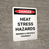 Danger: Heat Stress Hazards Portrait - Wall Sign