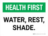 Health-First: Water Rest Shade Landscape - Wall Sign