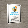 Prevent heat stress Dehydration Safety Portrait - Wall Sign Prevent heat stress Dehydration Safety Portrait - Wall Sign
