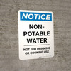 Notice: Portrait Non-Potable Water Portrait - Wall Sign Notice: Portrait Non-Potable Water Portrait - Wall Sign
