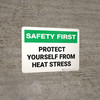 Safety-First: Protect Yourself From Heat Stress Landscape - Wall Sign Safety-First: Protect Yourself From Heat Stress Landscape - Wall Sign