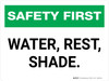 Safety-First: Water Rest Shade Landscape - Wall Sign
