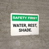 Safety-First: Water Rest Shade Landscape - Wall Sign