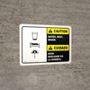 Caution: Water Rest Shade Bilingual Spanish Landscape - Wall Sign
