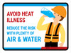 Avoid Heat Illness Landscape - Wall Sign