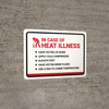 In Case Of A Heat Illness Landscape - Wall Sign