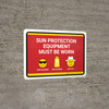 Sun Protection Equipment Must Be Worn Landscape - Wall Sign Sun Protection Equipment Must Be Worn Landscape - Wall Sign